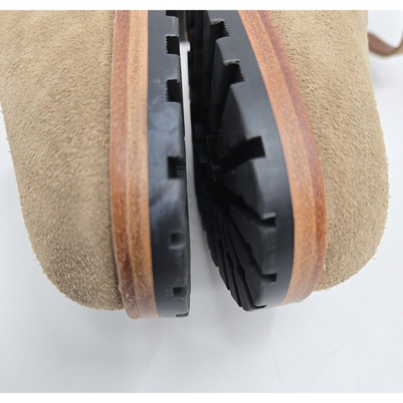 Patina By Portland Mary Jane Shoes Tan Suede Leather Suede Block Heeled - Picture 6 of 12